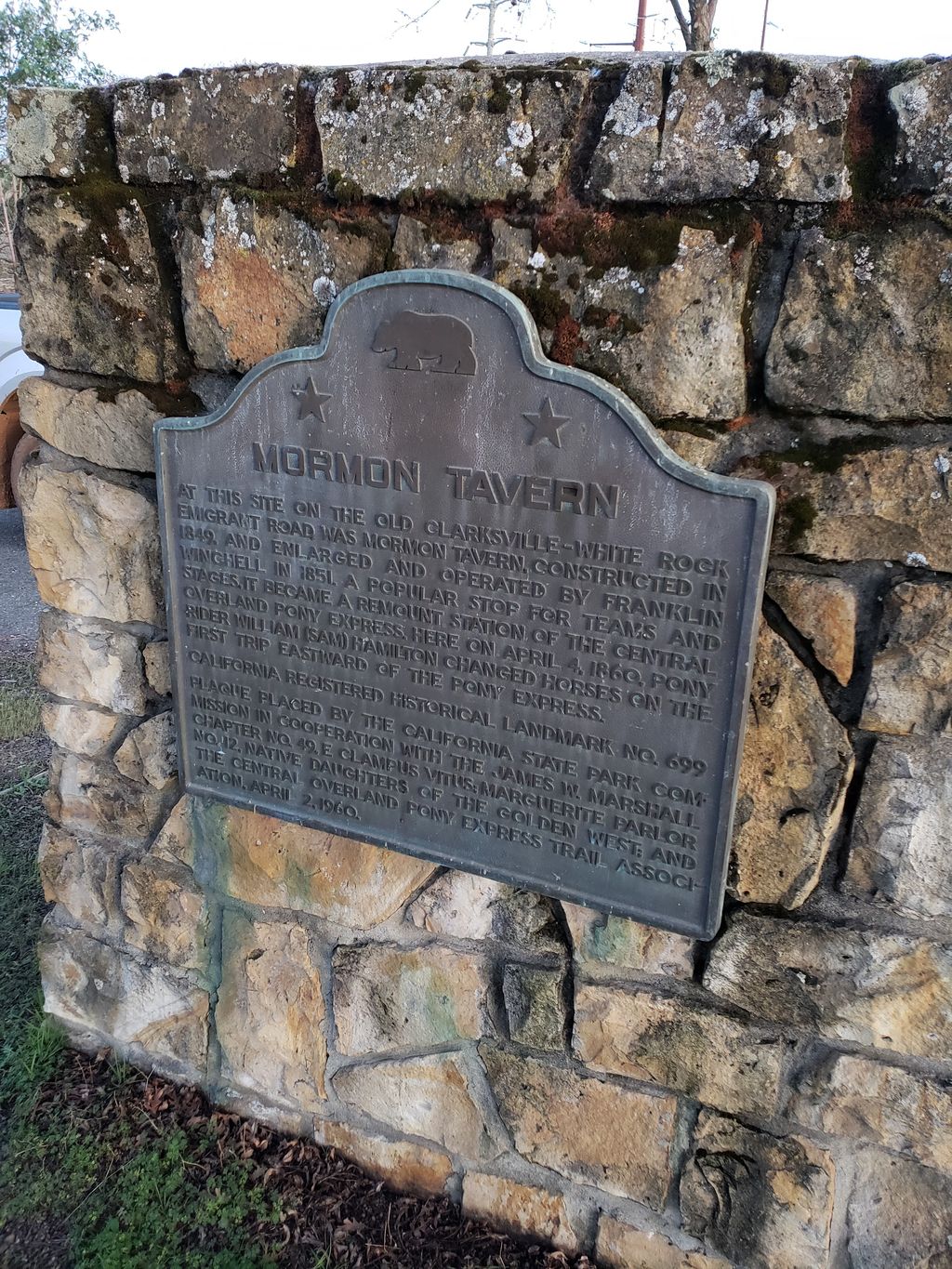 Mormon Tavern California Registered Historical Landmark No.699