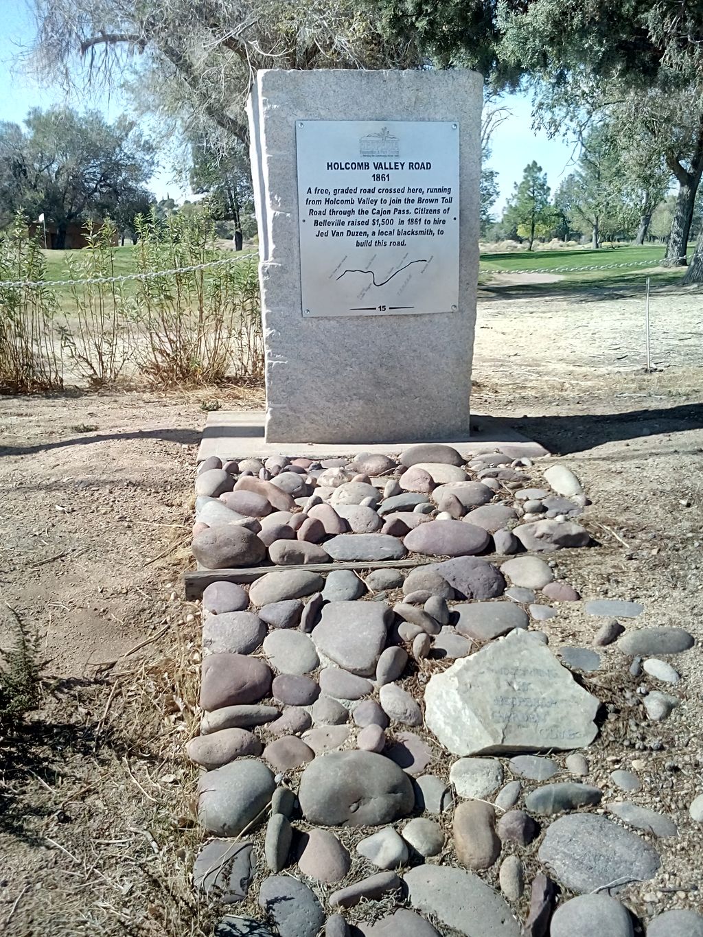 Old Holcomb Valley Road Monument Marker