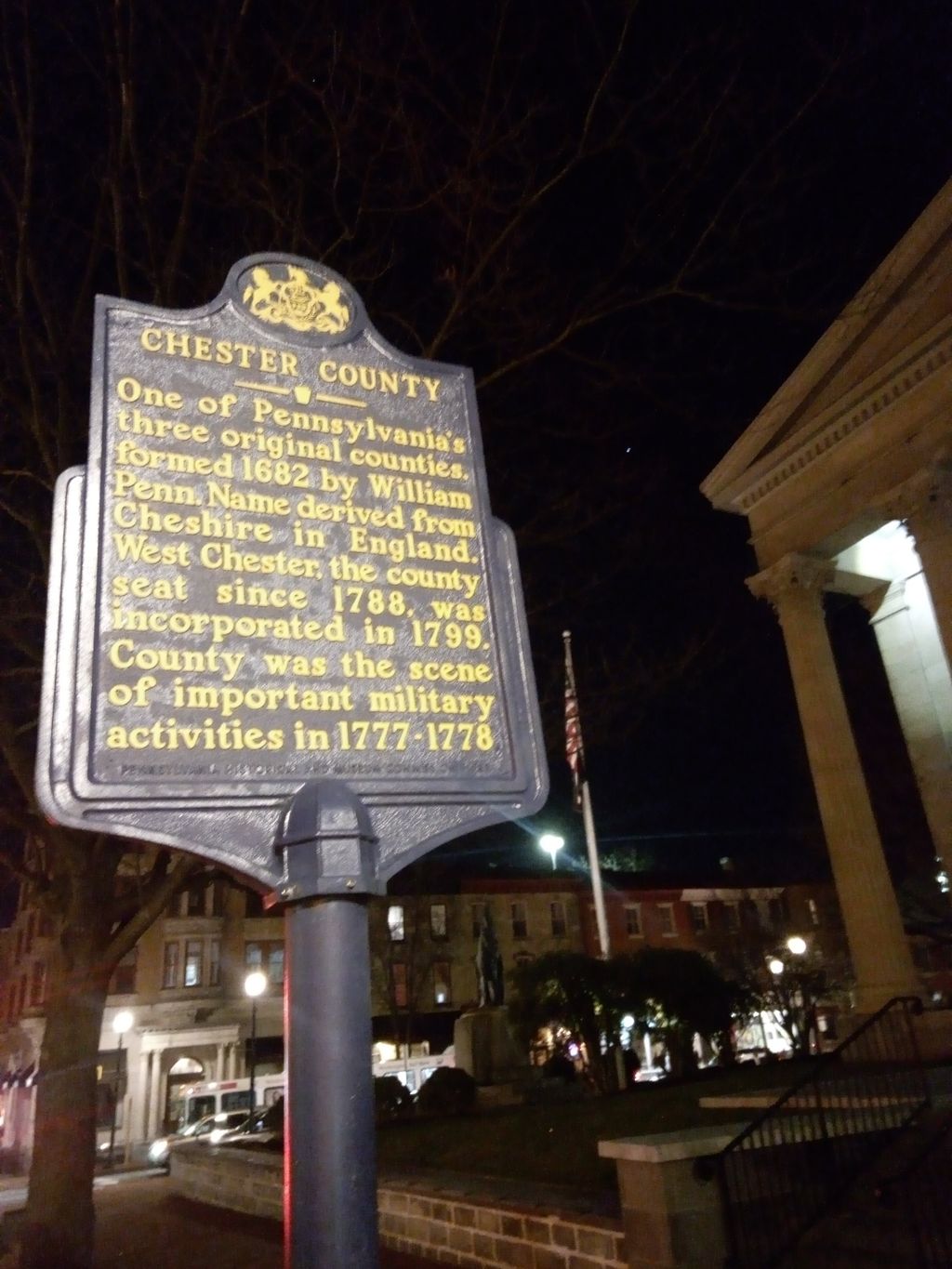 Chester County Marker