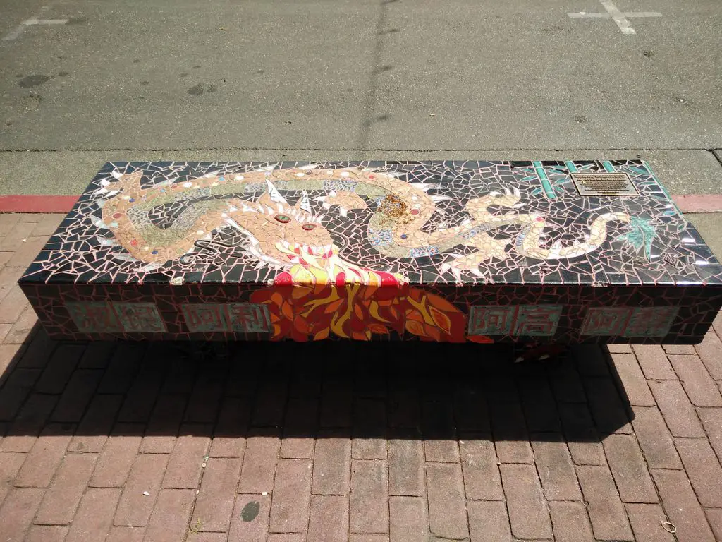 Chinese Luminary Bench - Chico Public Art