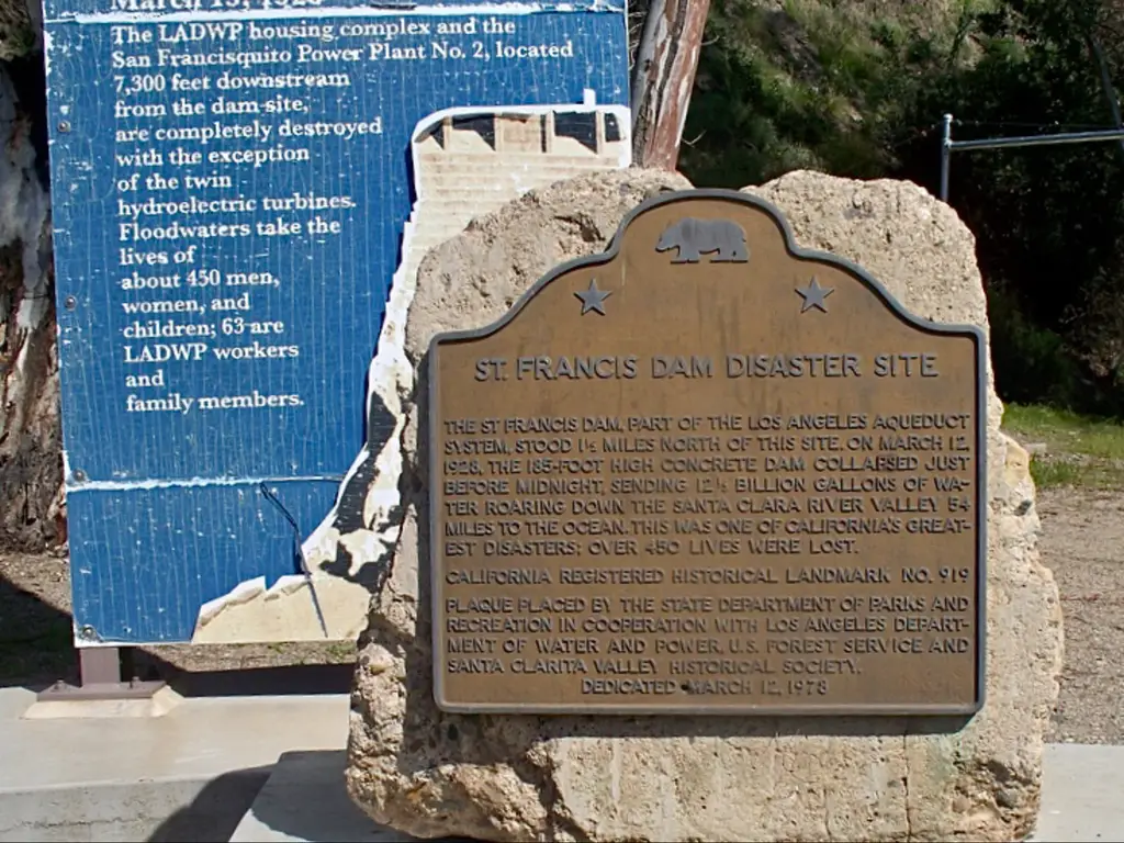 Dam disaster plaque
