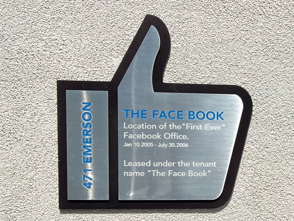 Facebook’s First Office Plaque