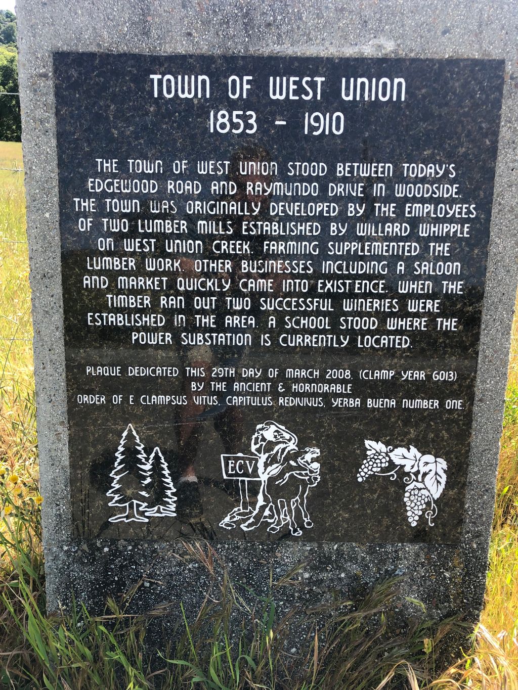 Historic Town of West Union Marker
