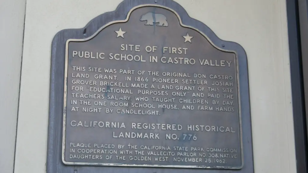 Site of First Public School in Castro Valley (California Historical Landmark No. 776)